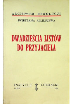 Dwadzieścia listów do przyjaciela