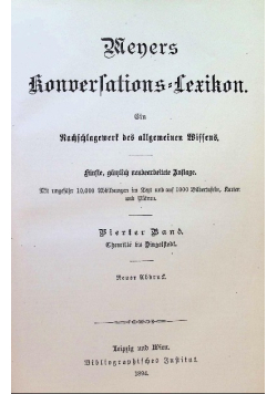 Meyers Konwersations Lexikon Band 4 1894 r.