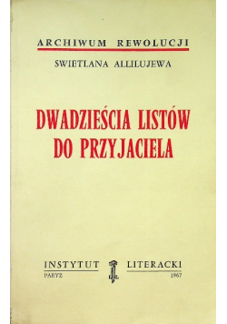 Dwadzieścia listów do przyjaciela