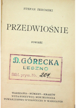 Przedwiośnie 1925 r.