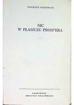 Nic w płaszczu Prospera