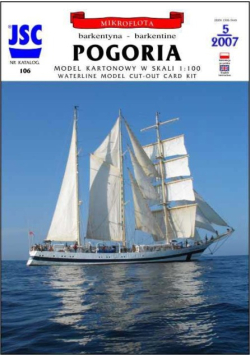 JSC 106 Mikroflota barkentyna - barkentine Pogoria Nr 5/07