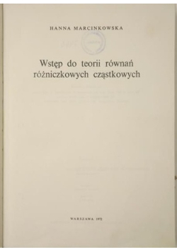 Wstęp do teorii równań różniczkowych cząstkowych Tom 43