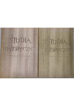 Studia historyczne Tom 1 i 2