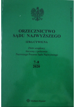 Orzecznictwo Sądu Najwyższego Izba cywilna