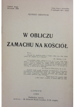 W obliczu zamachu na kościół