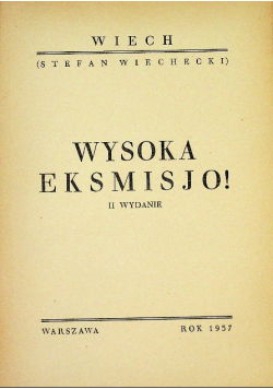 Wysoka Eksmisjo 1937 r.