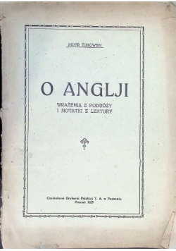 O anglji, 1925 r.