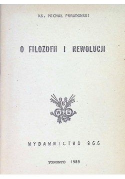 O filozofii i rewolucji
