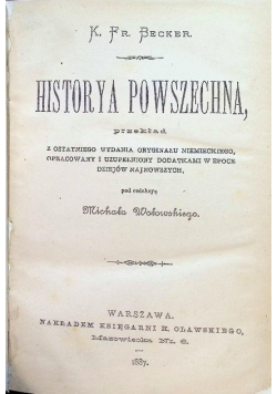 Historya Powszechna Tom 7 1887 r.