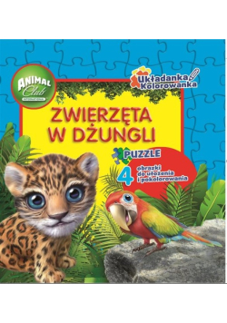 Animal Club Układanka Kolorowanka Zwierzęta w dżungli