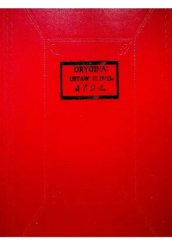 Orygina Ustaw Seymu 1791