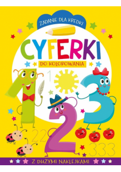 Zadanie dla kredki. Cyferki do kolorowania