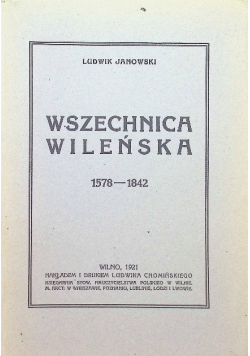 Wszechnica wileńska, 1921 r.