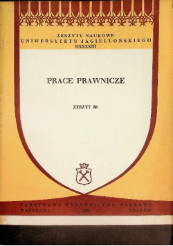 Prace prawnicze zeszyt 86