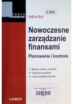 Nowoczesne zarządzanie finansami Planowanie i kontrola