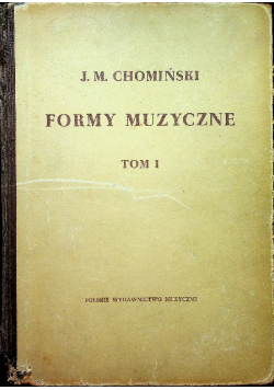 Formy Muzyczne Tom I