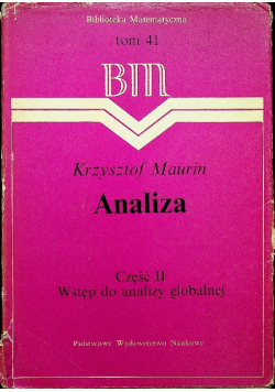 Analiza, Część II Tom 41