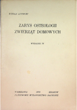 Zarys osteologii zwierząt domowych