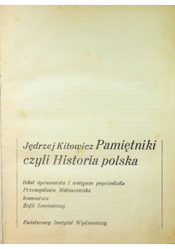 Pamiętniki czyli Historia polska