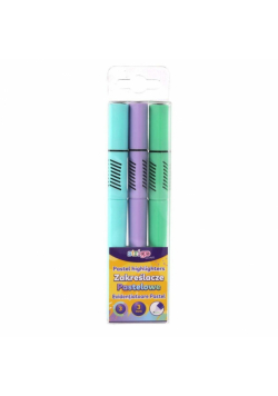 Zakreślacze trójkątne 3szt pastel STRIGO