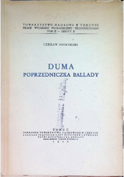 Duma poprzedniczka ballady, 1949 r.