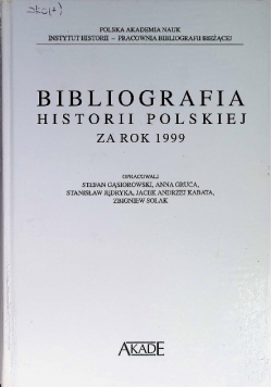 Bibliografia historii polskiej za rok 1999