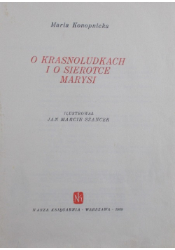 O krasnoludkach i o sierotce Marysi