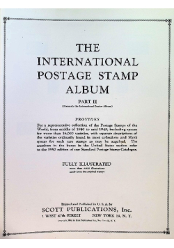 The International Postage Stamp Album Part II 1950 r.