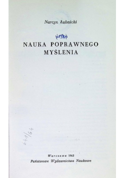 Nauka poprawnego myślenia