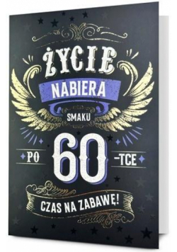 Karnet B6 Urodziny 60