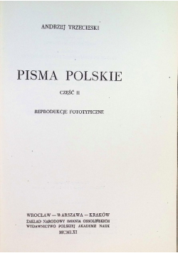 Pisma polskie Część II