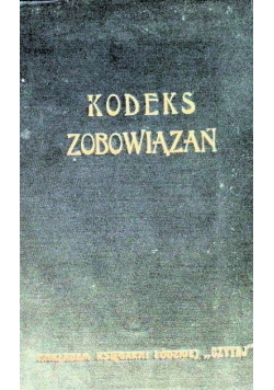 Kodeks Zobowiązań 1934 r.