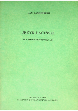 Język łaciński dla studentów weterynarii
