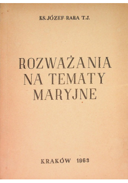 Rozważania na tematy maryjne