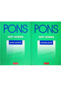 Pons duży słownik, polsko- niemiecki/ niemiecko- polski