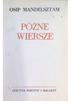 Późne wiersze