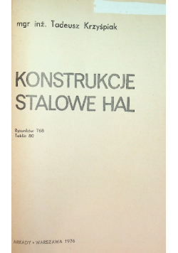 Konstrukcje stalowe hal