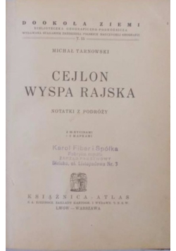 Cejlon Wyspa Rajska 1935 r.