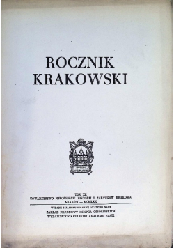 Rocznik krakowski Tom XL