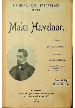 Maks Havelaar Część I 1903 r.