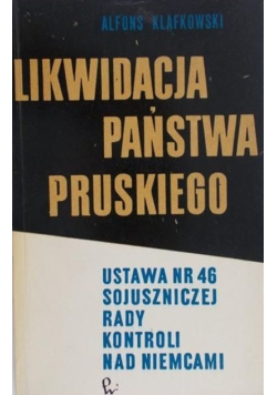 Likwidacja Państwa Pruskiego