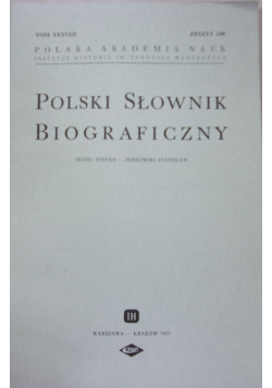 Polski słownik biograficzny, Zeszyt 149