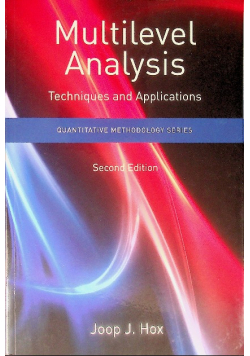 Multilevel Analysis: Techniques and Applications
