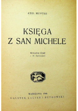 Księga z San Michele, 1946r.