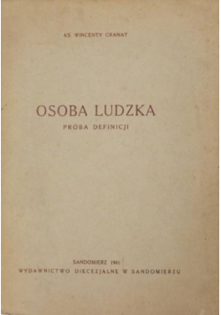 Osoba ludzka próba definicji