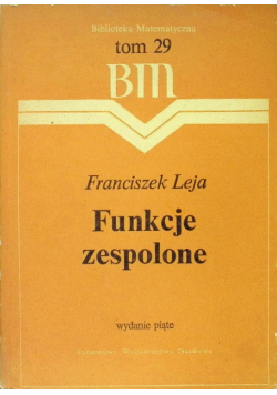 Funkcje zespolone Tom 29