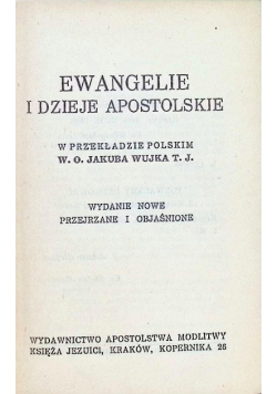 Ewangelie i dzieje apostolskie 1936 r.