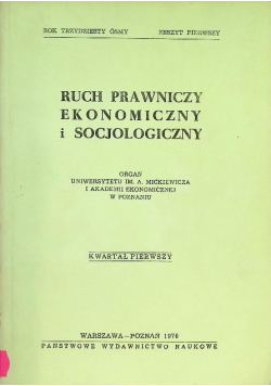 Ruch Prawniczy Ekonomiczny i socjologiczny