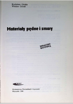 Napędy lotnicze. Materiały pędne i smary